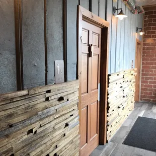 Hallway near bathrooms and back exit