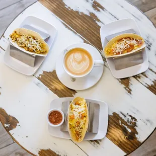 Breakfast Tacos &amp; Latte