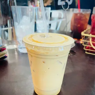 Iced Latte with Sugar-free caramel