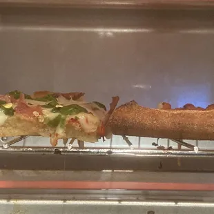 Sicilian next to standard pie.