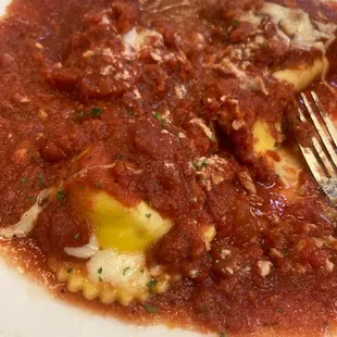 Half and half ravioli