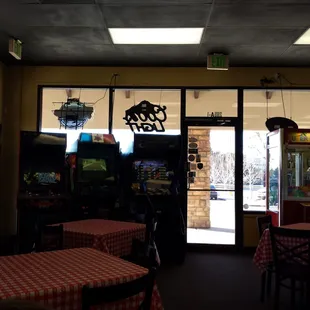 Mini arcade and some T.V. also!