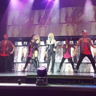 Britney and phenomenal dancers getting on the floor.