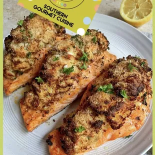 Crab Stuffed Salmon