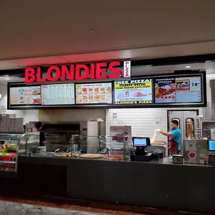 the menu of a restaurant