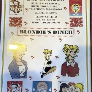 Menu cover