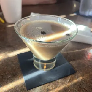 Espresso Martini- too sweet for my taste. I love espresso martinis but this one had too much sweetener in it.