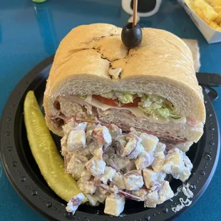 The Dagwood &amp; potato salad .