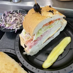 The Dagwood, with a side of slaw