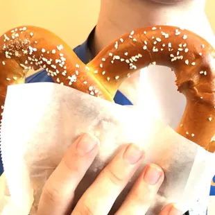 Pretzel is yummy &amp; big