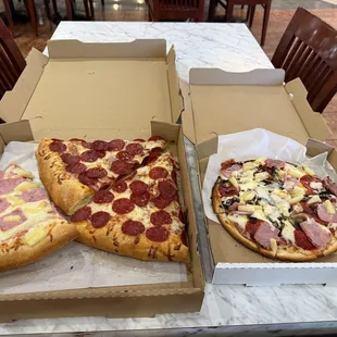 Three slices & small gluten free pizza