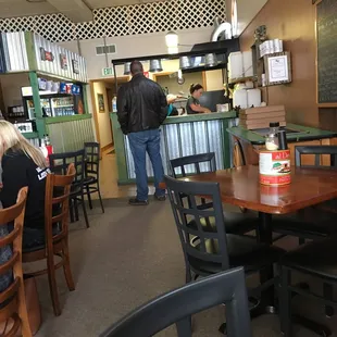 customers in the dining area