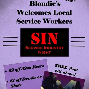 a flyer for a service worker