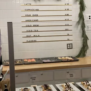 a selection of desserts