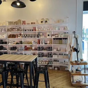 the store's open shelves