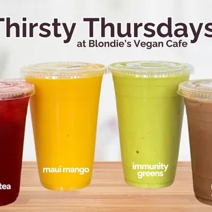 100% Plant Based Smoothies, Coffees and Teas. Locally roasted Hawaiian coffee, freshly brewed teas and local fruits.