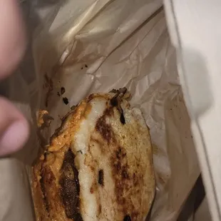 Breakfast sandwich on English muffin