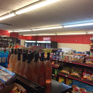 a variety of beverages