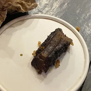 Whoa. Brisket was so hard. Every single piece took a couple minutes of chewing to break down- it was so rough and tough.