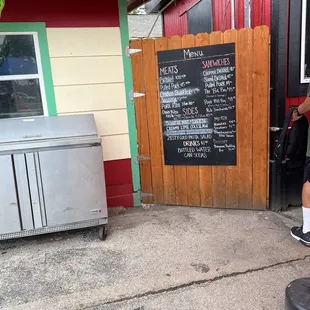 outside