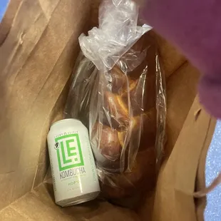 Challah and kombucha