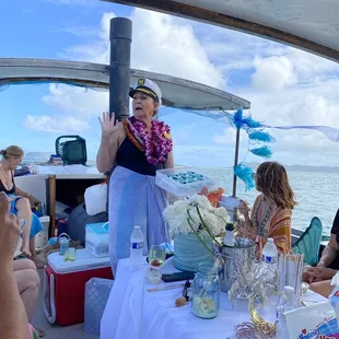 Themed party on the Kaneohe sandbar.