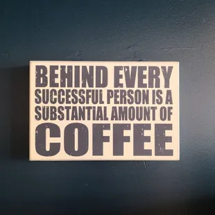 Sign in coffee shop