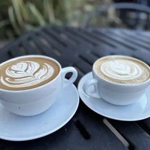 Large Mocha and medium Vanilla Latte