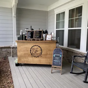 the front porch of a home