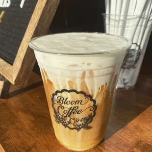 a cup of iced coffee