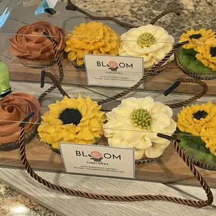 two of our fall theme floral cupcake 4-packs