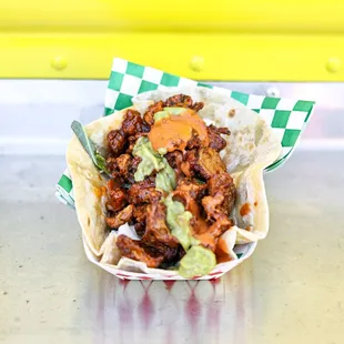 Chili Garlic Oyster Mushroom Taco