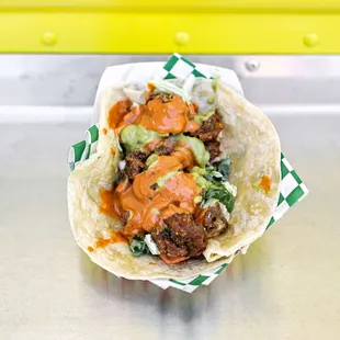 Lemon Pepper Oyster Mushroom Taco