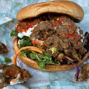 Lemon Oyster Mushroom Burger