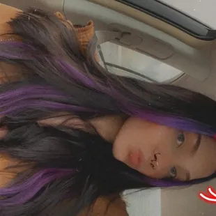 did some purple tape ins and cut and colored my hair! :)