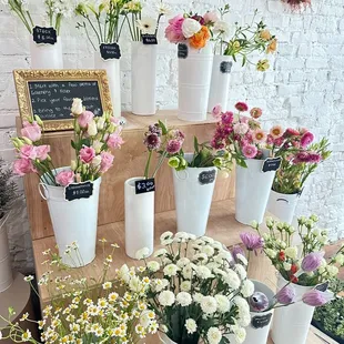 Flowers inside the shop