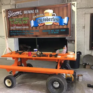 Working on our float