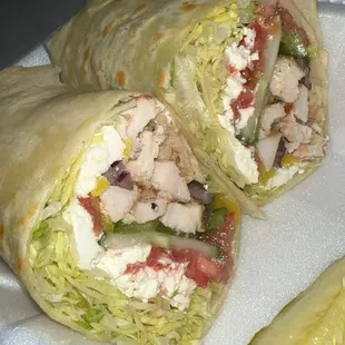 Chicken Greek Wrap