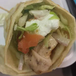 Greek wrap w/ ckicken (1/2)