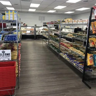 the inside of a grocery store