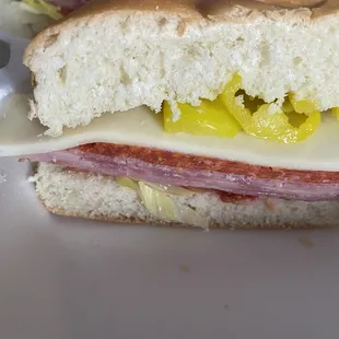 a close up of a sandwich