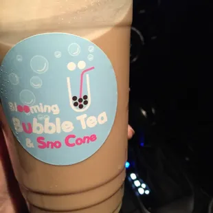 Original milk tea with boba and the boba is soft and chewy and tea is good!