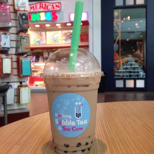 Lavender bubble tea - not as lavender-y as I had hoped it would be.