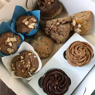 The scones will transport u in2 heaven. The carrot cake cupcake w toffee cream WOW!!! But the cinnamon roll...Perfection!