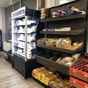 a variety of foods on display