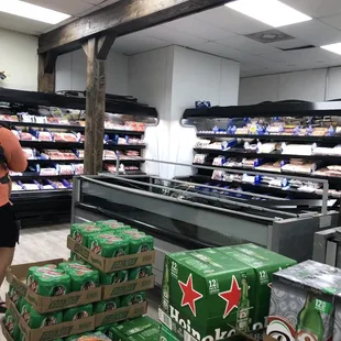a man shopping in a grocery store