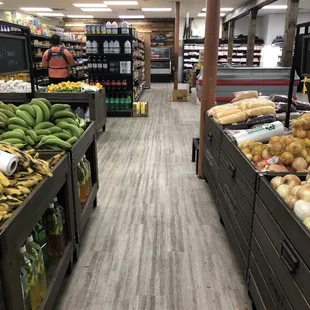 the produce section