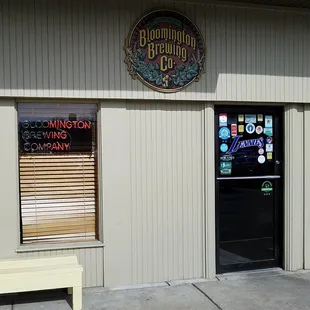 Entrance to the brewery/bar seating