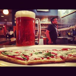 Hoppy Hour (4-6 and 10-midnight).  Steins and $4 Flatbreads.