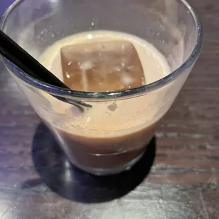 Nonalcoholic coffee cocktail w/ sweetened condensed milk